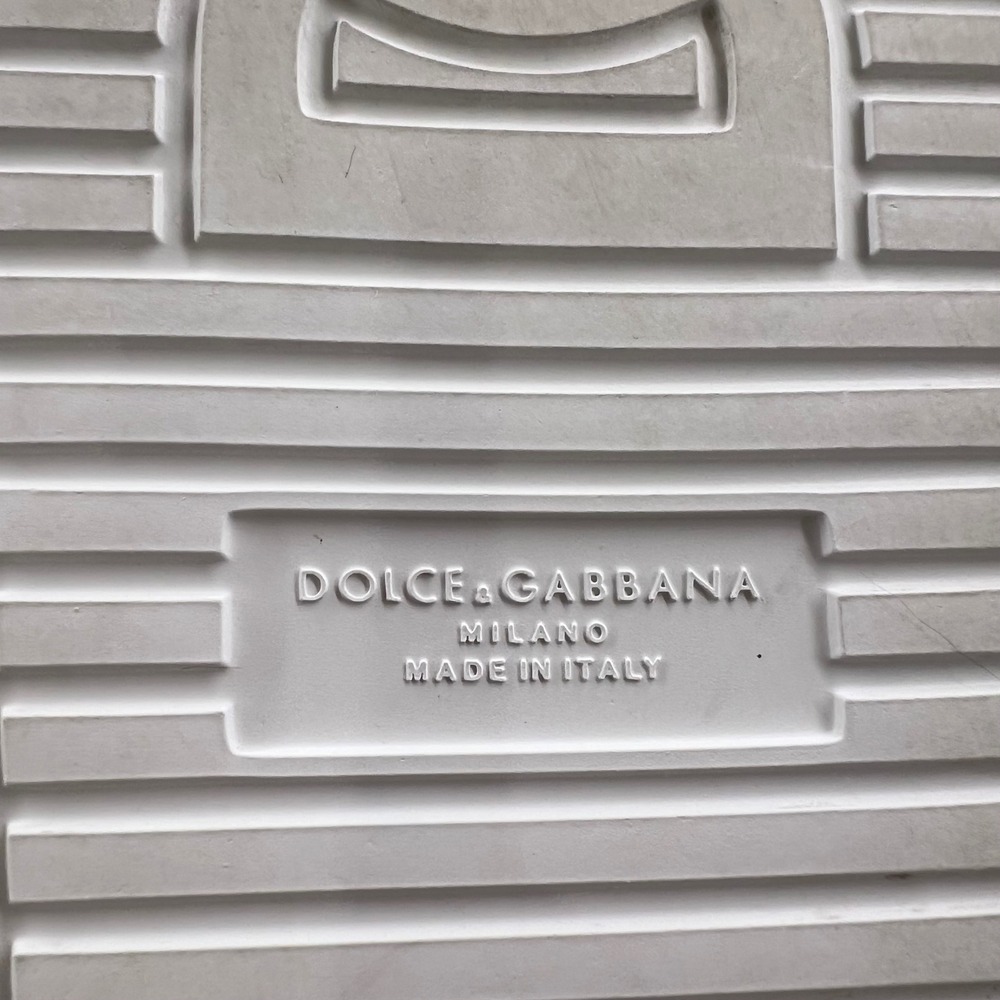 Dolce & Gabbana White Rubber Logo Slide Sandals Made in Italy Size 37 EU - Picture 8 of 12